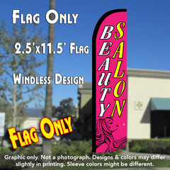 Beauty Salon (Pink) Windless Advertising Feather Flag Only