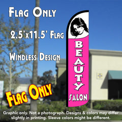 Beauty Salon (Pink) Windless Advertising Feather Flag Only