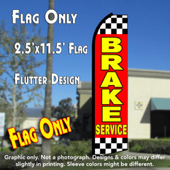 Brake Service (Red/Checkered) Windless Advertising Feather Flag Only