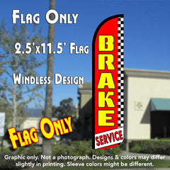 Brake Service (Red/Checkered) Windless Advertising Feather Flag Only