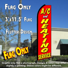 A/C & Heating Service (Red) Windless Advertising Feather Flag Only