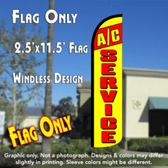 A/C Service (Red/Yellow) Windless Advertising Feather Flag Only