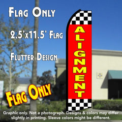 Alignment (Red/Checkered) Windless Advertising Feather Flag Only