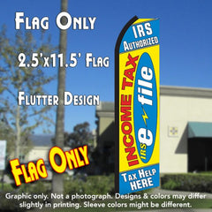 Income Tax Irs (E-File) Tax Help Here Windless Advertising Feather Flag Only