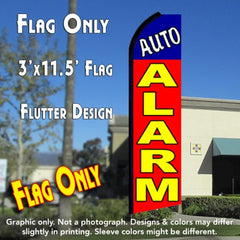 Auto Alarm (Blue/Red) Windless Advertising Feather Flag Only