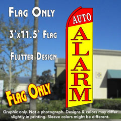 Auto Alarm (Red/Yellow) Windless Advertising Feather Flag Only