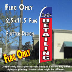Auto Detailing (Blue/Red) Windless Advertising Feather Flag Only