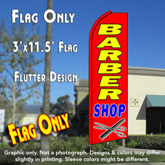 Barber Shop (Red) Windless Advertising Feather Flag Only