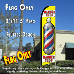 Barber Shop (Yellow) Windless Advertising Feather Flag Only