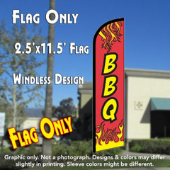 Bbq (Red) Windless Advertising Feather Flag Only
