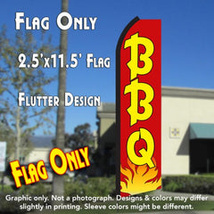 Bbq (Red/Yellow/Flames) Windless Advertising Feather Flag Only