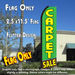 Carpet Sale (Green/Yellow) Windless Advertising Feather Flag Only