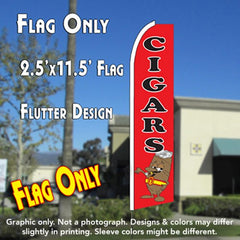 Cigars (Red) Windless Advertising Feather Flag Only
