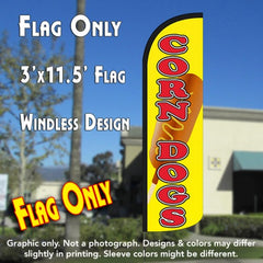 Corn Dogs Windless Advertising Feather Flag Only