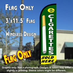 E-Cigars Sold Here Windless Advertising Feather Flag Only