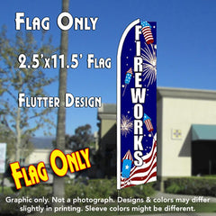 Fireworks (Sparklers) Windless Advertising Feather Flag Only
