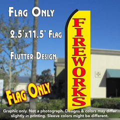 Fireworks (Yellow/Red) Windless Advertising Feather Flag Only