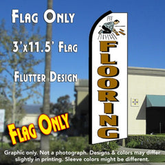 Flooring (White) Windless Advertising Feather Flag Only
