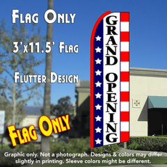 Grand Opening (Stars & Stripes) Windless Advertising Feather Flag Only
