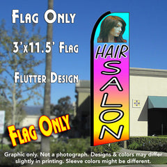 Hair Salon (Multi-Colored) Windless Advertising Feather Flag Only