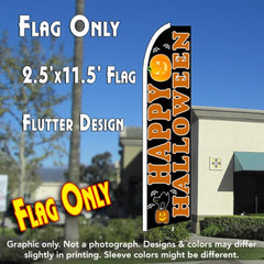 Happy Halloween (Black) Windless Advertising Feather Flag Only