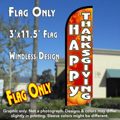 Happy Thanksgiving Windless Advertising Feather Flag Only