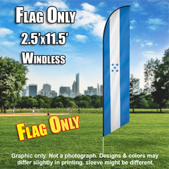 Honduras (Blue) Windless Advertising Feather Flag Only