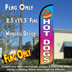 Hot Dogs Multicolor Windless Advertising Feather Flag Only