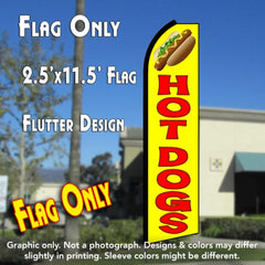Hot Dogs (Yellow/Red) Windless Advertising Feather Flag Only
