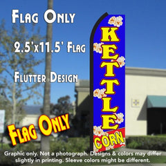 Kettle Corn (Blue/Yellow) Windless Advertising Feather Flag Only