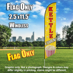Kettle Corn (Yellow/Red) Windless Advertising Feather Flag Only