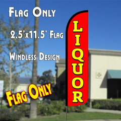 Liquor (Red/Yellow) Windless Advertising Feather Flag Only