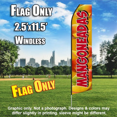 Mangoneadas (Orange/Red) Windless Advertising Feather Flag Only