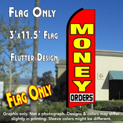 Money Orders (Red) Windless Advertising Feather Flag Only