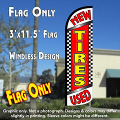 New Used Tires Windless Advertising Feather Flag Only