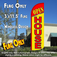 Open House (Red/Yellow) Windless Advertising Feather Flag Only