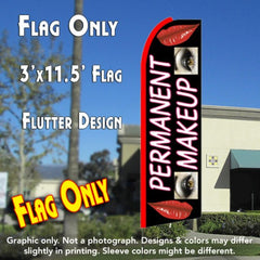 Permanent Makeup (Black) Windless Advertising Feather Flag Only