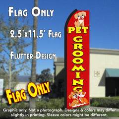 Pet Grooming (Red/Yellow) Flag Windless Advertising Feather Flag Only