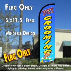 Pet Grooming Windless Advertising Feather Flag Only