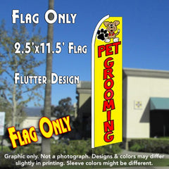 Pet Grooming (Yellow) Windless Advertising Feather Flag Only