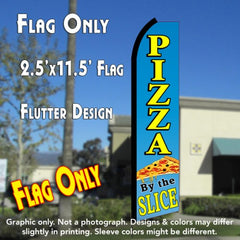 Pizza By The Slice (Blue/Yellow) Windless Advertising Feather Flag Only