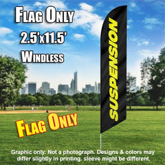 Suspension (Black/Yellow) Windless Advertising Feather Flag Only