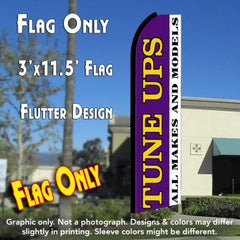 Tune Ups All Makes And Models (Purple/White) Windless Advertising Feather Flag Only