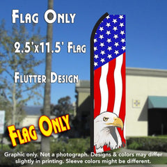 Usa American Eagle Windless Advertising Feather Flag Only