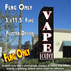 Vape Lounge (Black/White) Windless Advertising Feather Flag Only