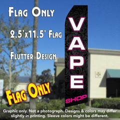 Vape Shop (Black/Pink) Windless Advertising Feather Flag Only