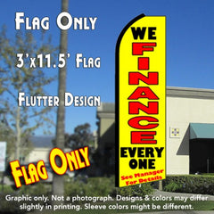 We Finance Everyone (Yellow) Windless Advertising Feather Flag Only