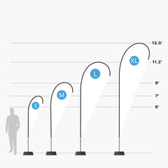 9ft Teardrop Flag (Medium)
