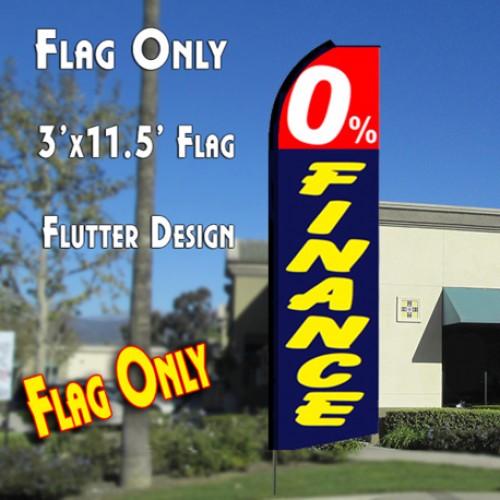 0% Finance (Red/Blue)  Windless Advertising Feather Flag Only