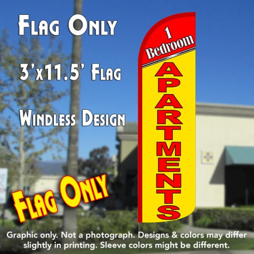 1 Bedroom Apartments  Windless Advertising Feather Flag Only